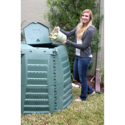 FaFurn - Green Recycled Plastic 267 Gallon Compost Bin For Home Composting
