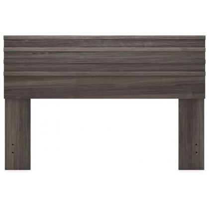 FaFurn Farmhouse Headboard in Wood Finish - Rustic Gray, Queen Size