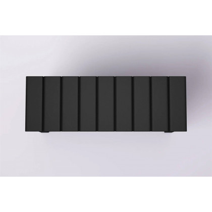 FaFurn Wooden 2-Shelf Shoe Rack Storage Bench - Black