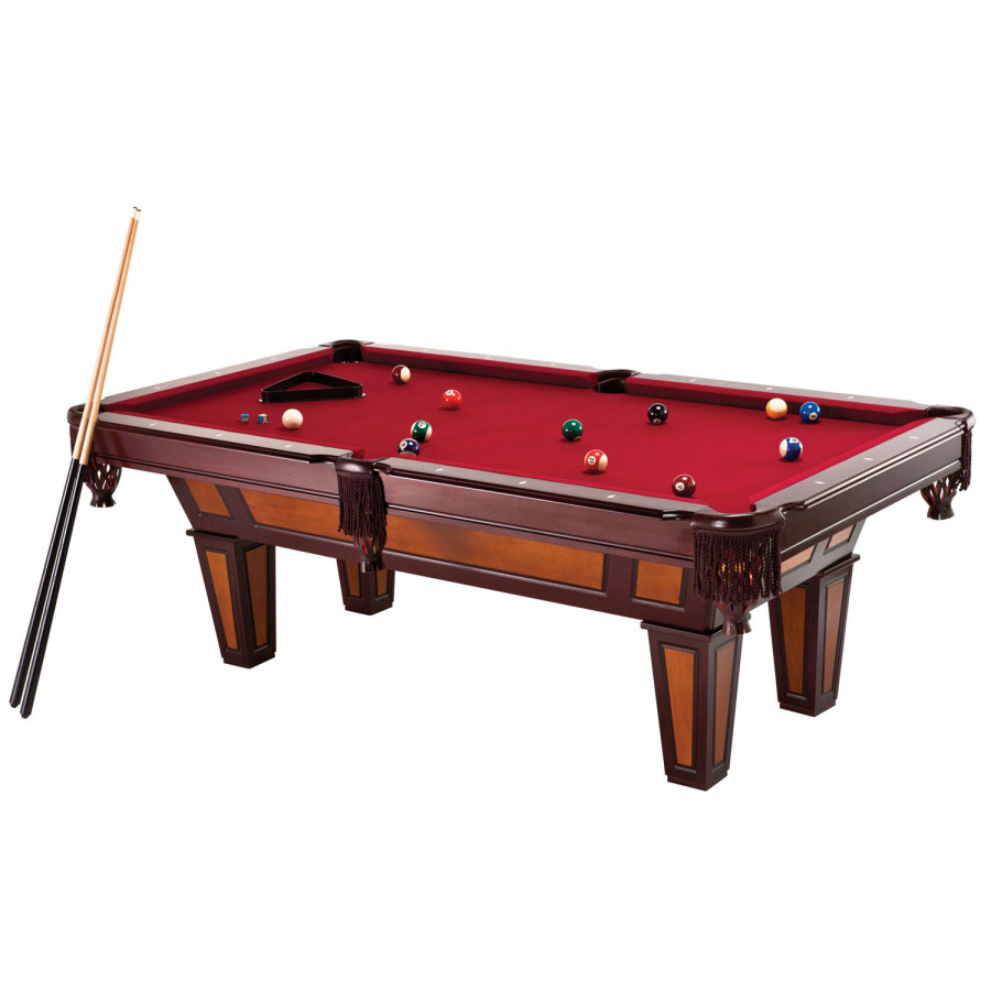 FaFurn - Pool Table with Wool Top and Fringe Drop Pockets