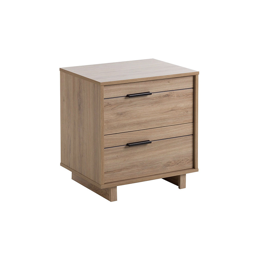 FaFurn Modern Bedroom Nightstand in Wood Finish - Light Oak