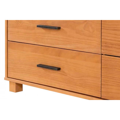 FaFurn Modern Farmhouse Solid 6 Drawers Double Dresser - Light Brown, Wood