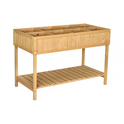 FaFurn - Farmhome 8 Grid Fir Wooden Raised Garden Planter Box