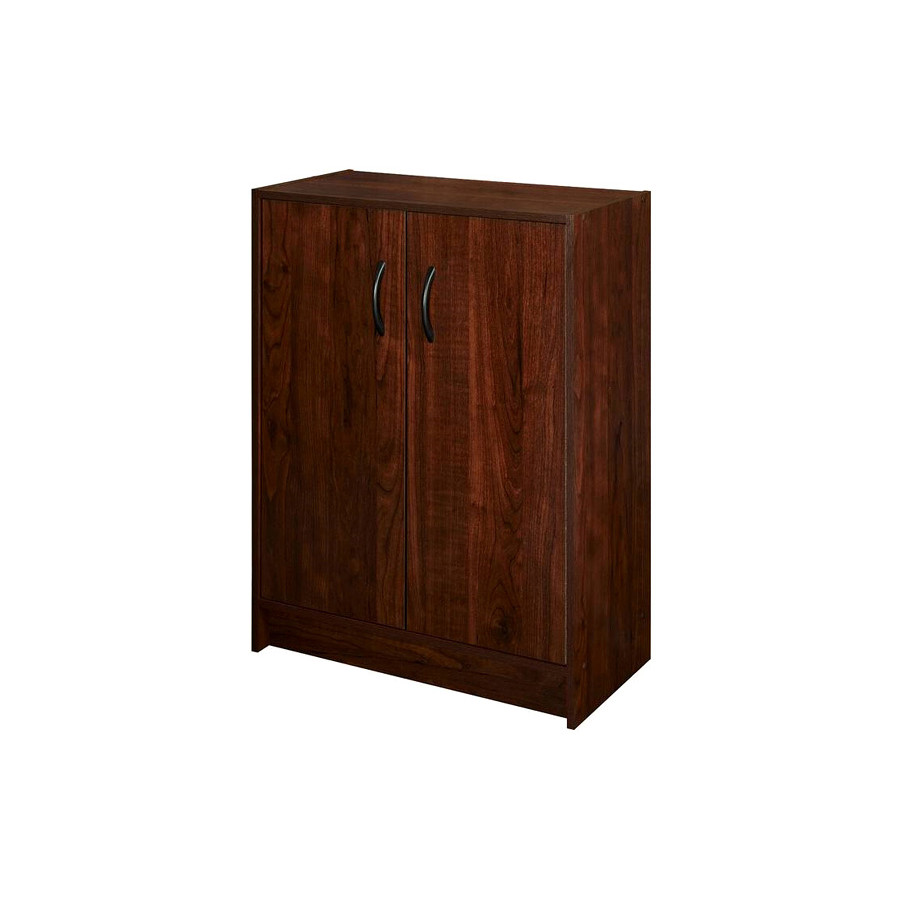 FaFurn - Modern Cherry 2 Door Adjustable Shelves Accent Cabinet Storage Chest