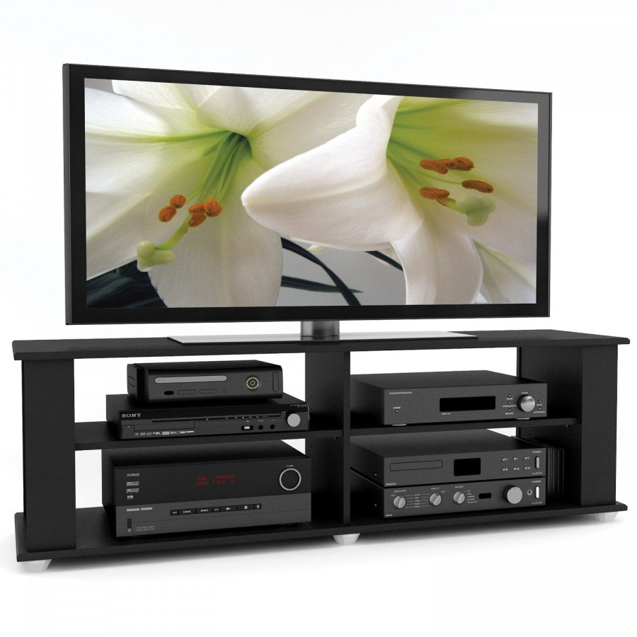 FaFurn - Modern TV Stand in Black, Wood