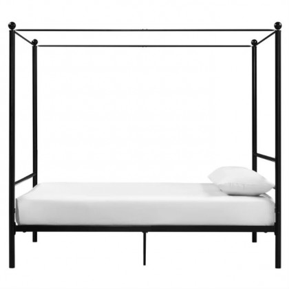 FaFurn - Full Size Canopy Bed Frame in Black, Metal