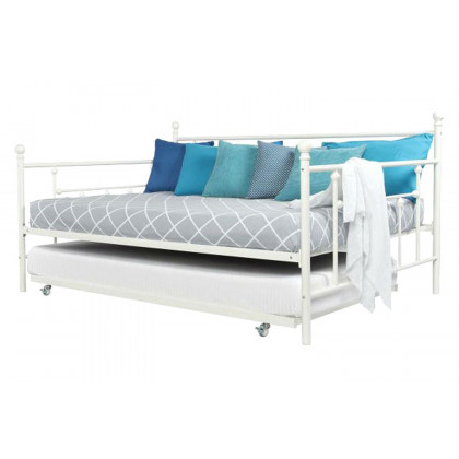 FaFurn - Metal Daybed with Twin Roll-Out Trundle Bed