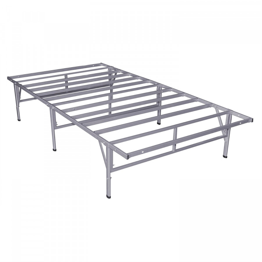FaFurn - Full Size Platform Bed Frame in Gray, Metal