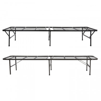 FaFurn - Full Size Platform Bed Frame in Black, Metal
