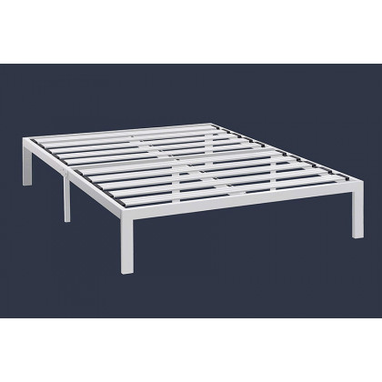 FaFurn - Full Size Heavy Duty Metal Platform Bed Frame in White