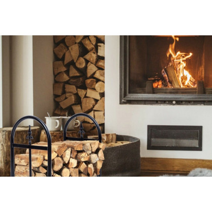 FaFurn - 2 Ft. Small Indoor/Outdoor Heavy Duty Steel Firewood Storage Holder