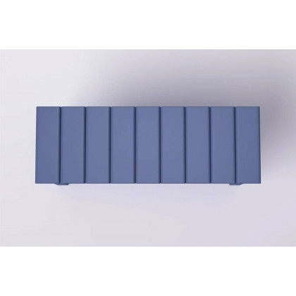 FaFurn Wooden 2-Shelf Shoe Rack Storage Bench - Blue