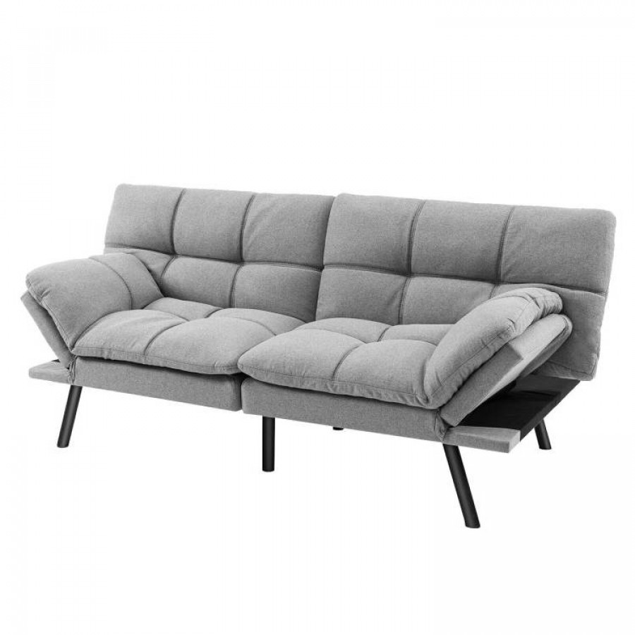 FaFurn - Modern Sofa-Bed in Gray, Linen