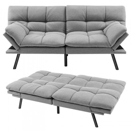 FaFurn - Modern Sofa-Bed in Gray, Linen