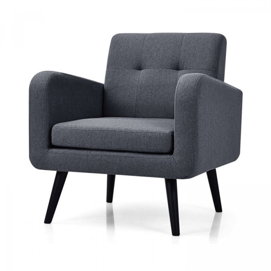 FaFurn - Modern Accent Chair with Wooden Legs