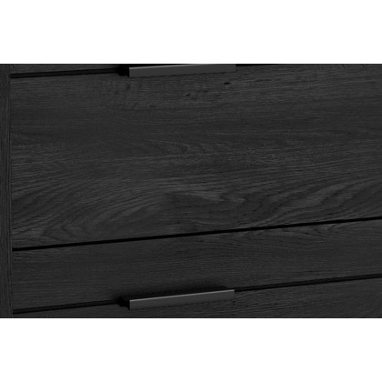FaFurn Modern Bedroom Nightstand in Wood Finish - Gray/Black