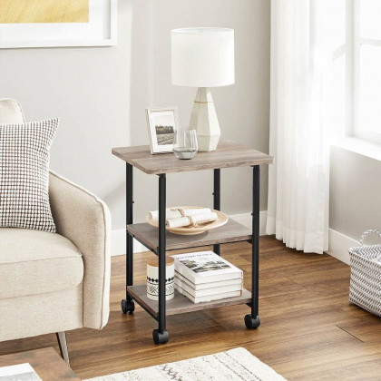 FaFurn Modern Printer Stand - Gray, Metal