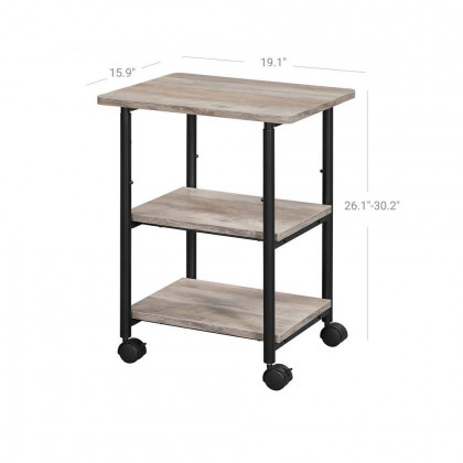 FaFurn Modern Printer Stand - Gray, Metal