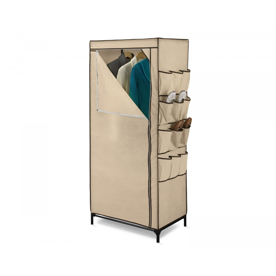 FaFurn - Wardrobe with Shoe Organizer in Tan