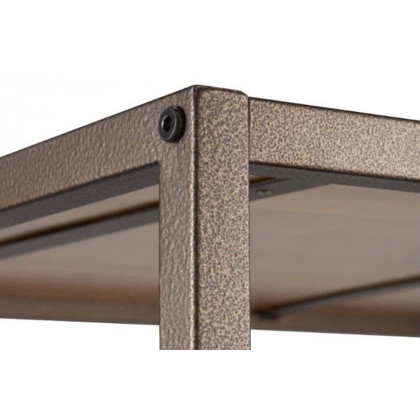 FaFurn - Heavy Duty 5-Shelf Steel Frame Shelving Unit with Bamboo Shelves