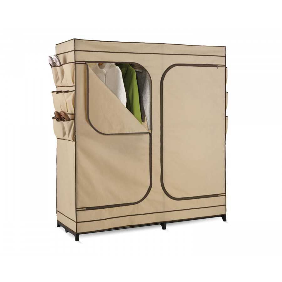 FaFurn - Wardrobe with Shoe Storage in Khaki