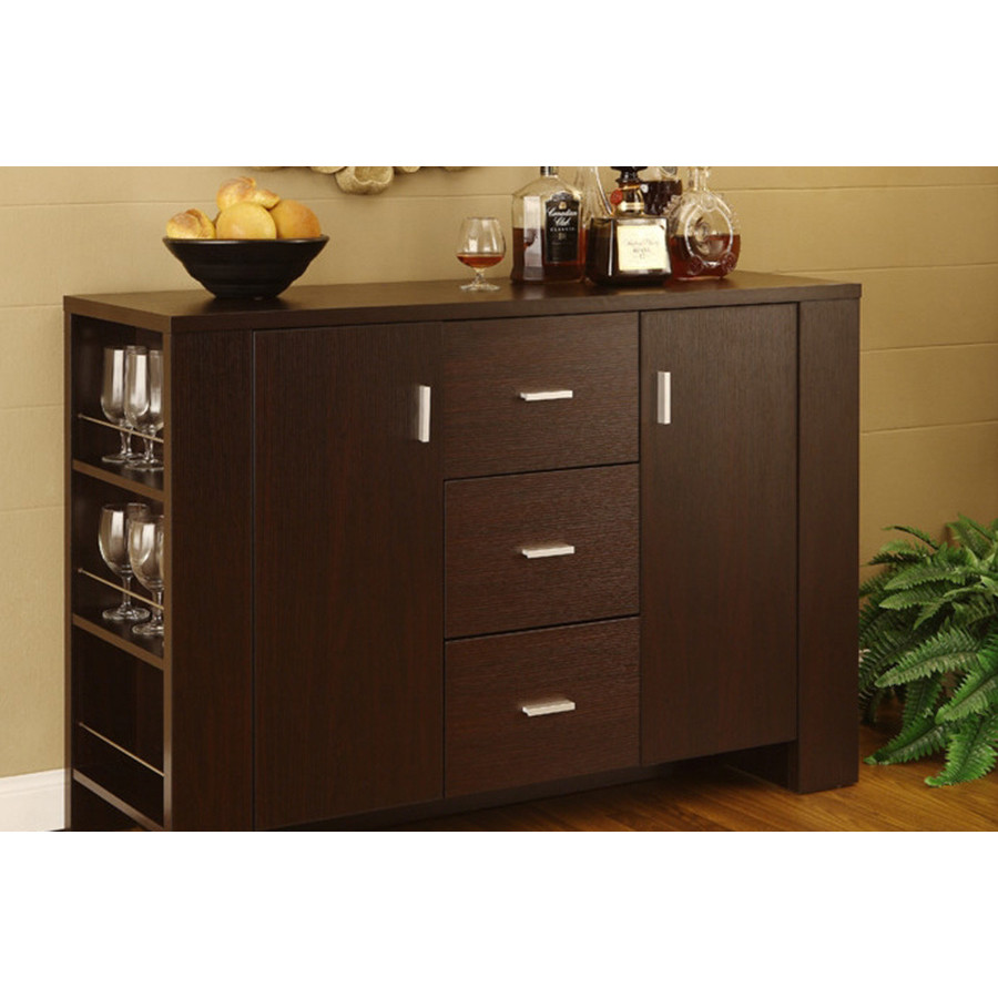 FaFurn - Modern Dining Buffet Sideboard Server in Cappuccino Finish