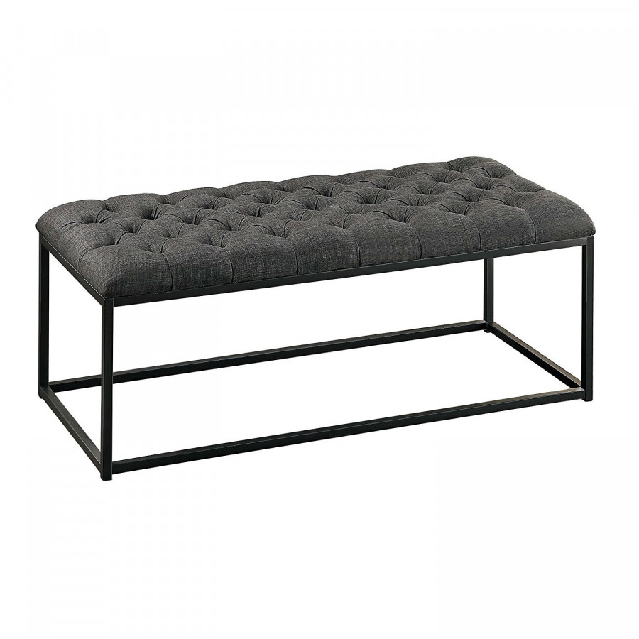 FaFurn - Button-Tufted Bench with Metal Frame