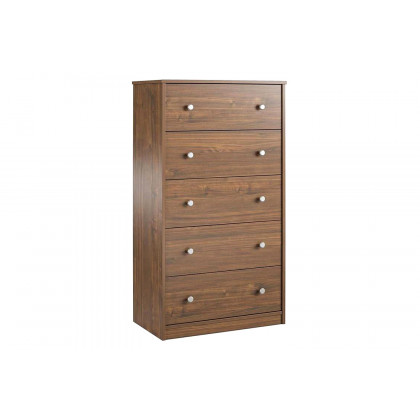 FaFurn - Modern 5-Drawer Bedroom Chest Dresser in Wood Finish