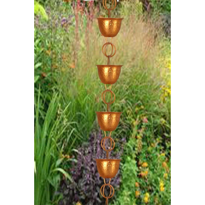 FaFurn - Hammered Copper Rain Cups 8.5-Feet