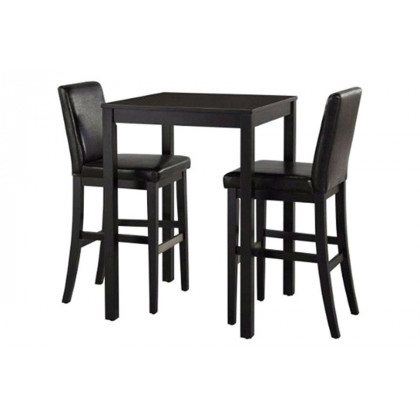 FaFurn - Counter Height Pub Bar Dining Table in Black Wood Finish