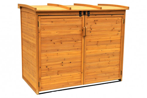 FaFurn™ - Outdoor 65 X 38 Inch Wood Storage Shed For Trash Garbage Recycle Bins
