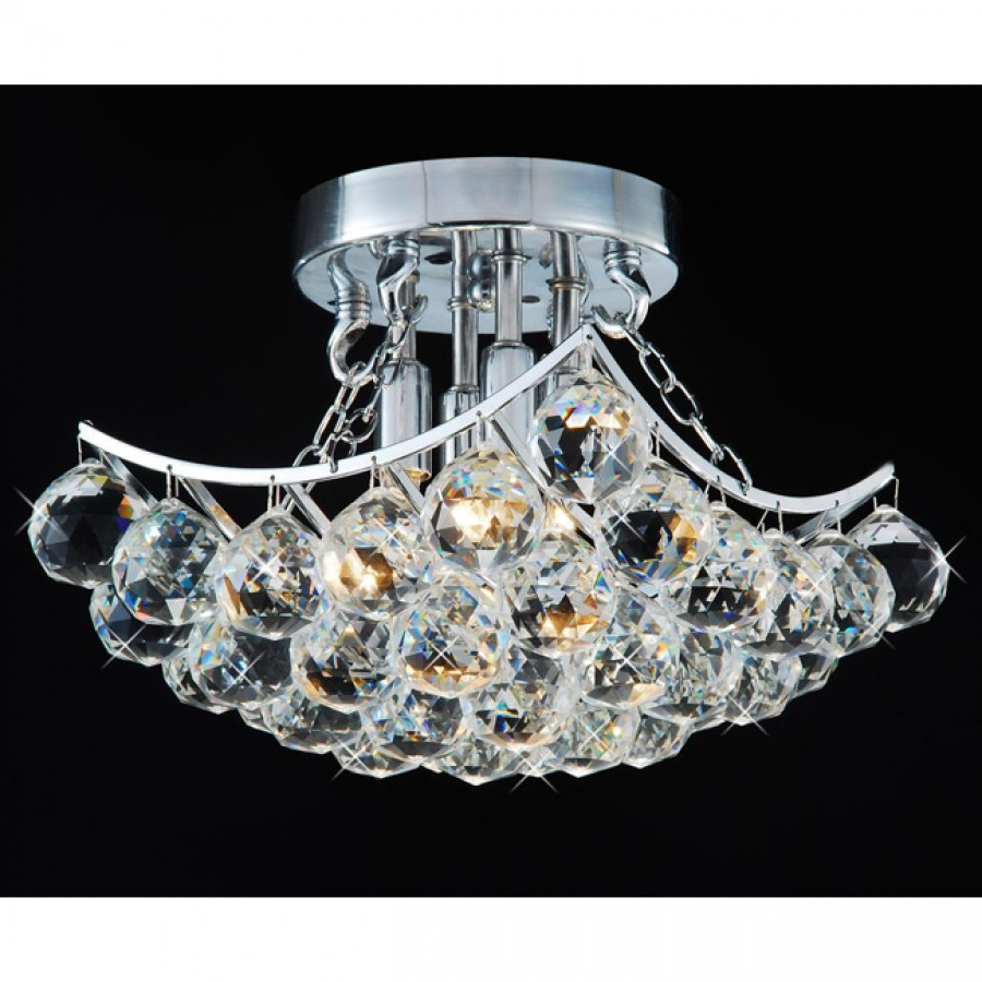 FaFurn - 4-Light Chandelier in Chrome/Crystal
