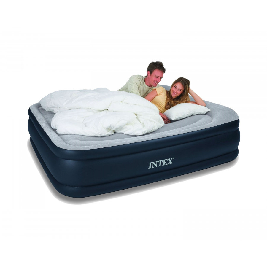 FaFurn - Queen Size Air Mattress with Built-in Pillows and Pump
