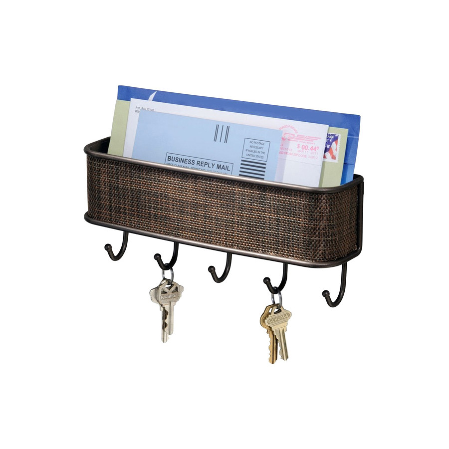 FaFurn - Wall Mount Mail Holder with Key Hooks