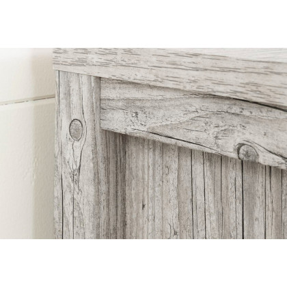 FaFurn Modern 2 Drawer Nightstand Cubby Storage Shelf - Washed Pine