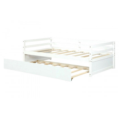 FaFurn - Dorm Style Trundle Daybed Platform Bed Frame