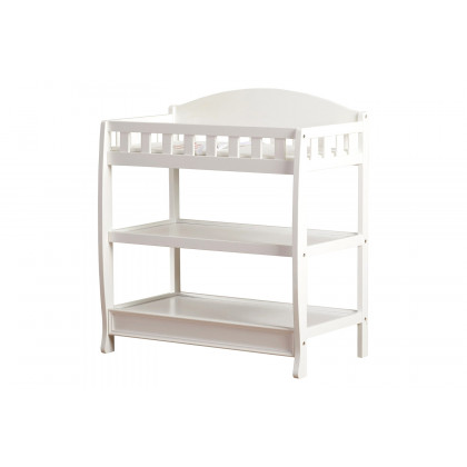 FaFurn - Modern Wooden Baby Changing Table with Safety Rail Pad and Strap