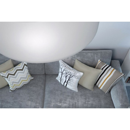 FaFurn - Modern 3-Light Ceiling Mount Glass Pendant Drum Lamp Chandelier White Bronze