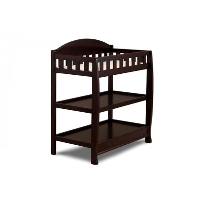 FaFurn - Modern Wooden Baby Changing Table with Safety Rail Pad and Strap