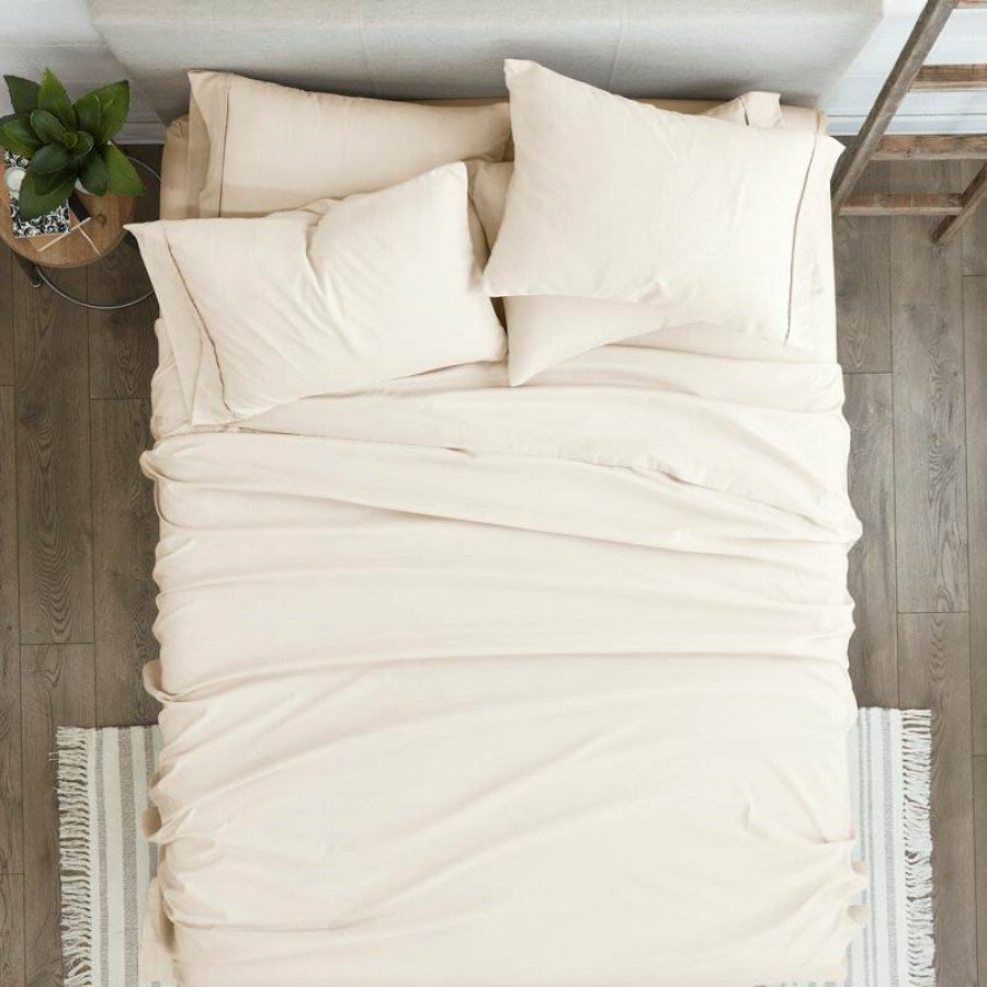 FaFurn 6-Piece Full Size Resistant Sheet Set - Ivory, Microfiber/Polyester