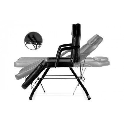 FaFurn - Black Adjustable Massage Bed Salon Chair with Hydraulic Stool