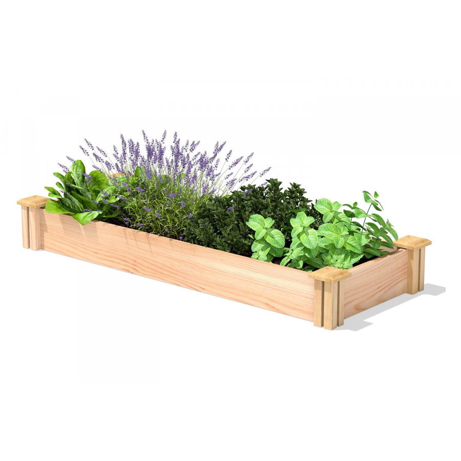 FaFurn Low Profile Cedar Raised Garden Bed - Single