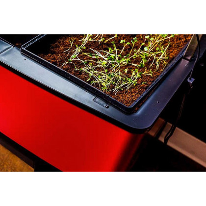 FaFurn - Red Mobile 33.5 in X 24.25 in X 23 in Self Watering Raised Garden On Wheels