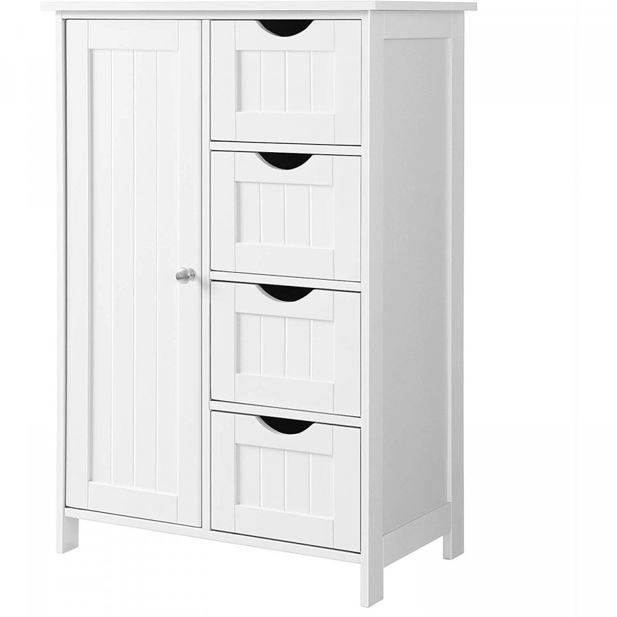 FaFurn - Adjustable Bathroom Cabinet in White, Wood