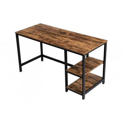 FaFurn - 55 Inch Industrial Wood Metal Computer Writing Desk Left Or Right Facing