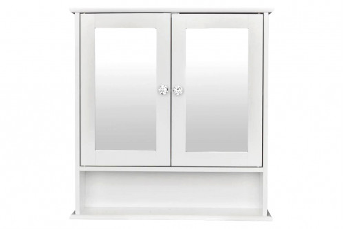 FaFurn™ 2-Door Wall Mounted Medicine Cabinet Bathroom Mirror with Shelf - White