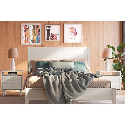 FaFurn - Mid Century Slatted Platform Bed