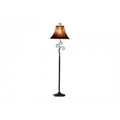FaFurn - Contemporary 61-Inch Tall Floor Lamp with Red and Gold Bell Shade