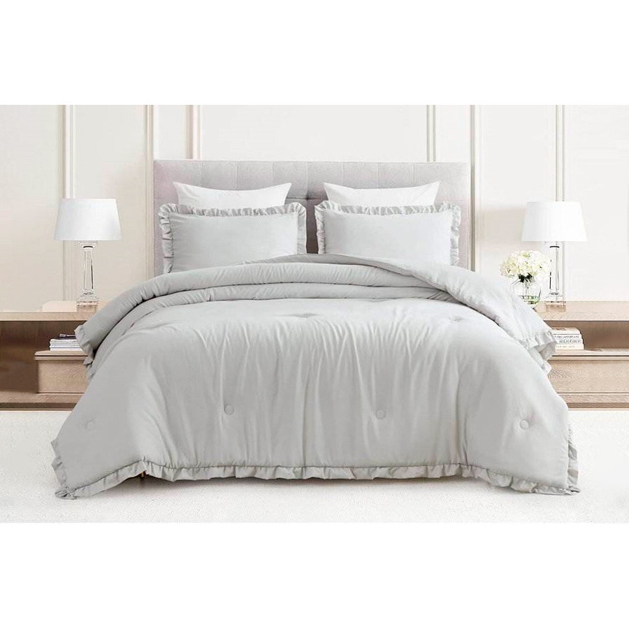 FaFurn - Oversized Ruffled Edge Comforter Set (LGCS42593647)