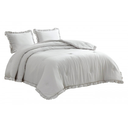 FaFurn - Oversized Ruffled Edge Comforter Set (LGCS42593647)